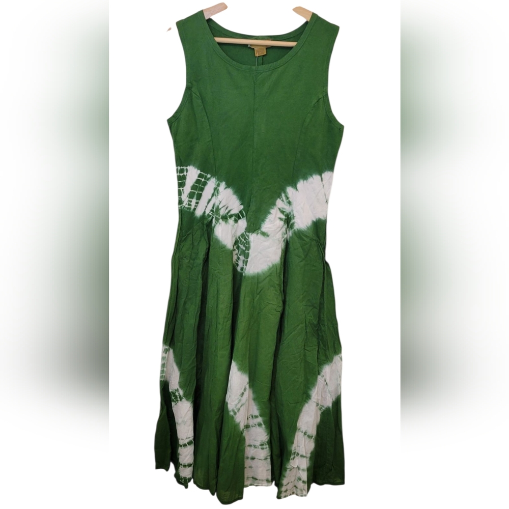 NWT Sakkas Windsong Tie Dye Green/White Two Way Dress Size Free/OS/0-16 - Picture 2 of 8